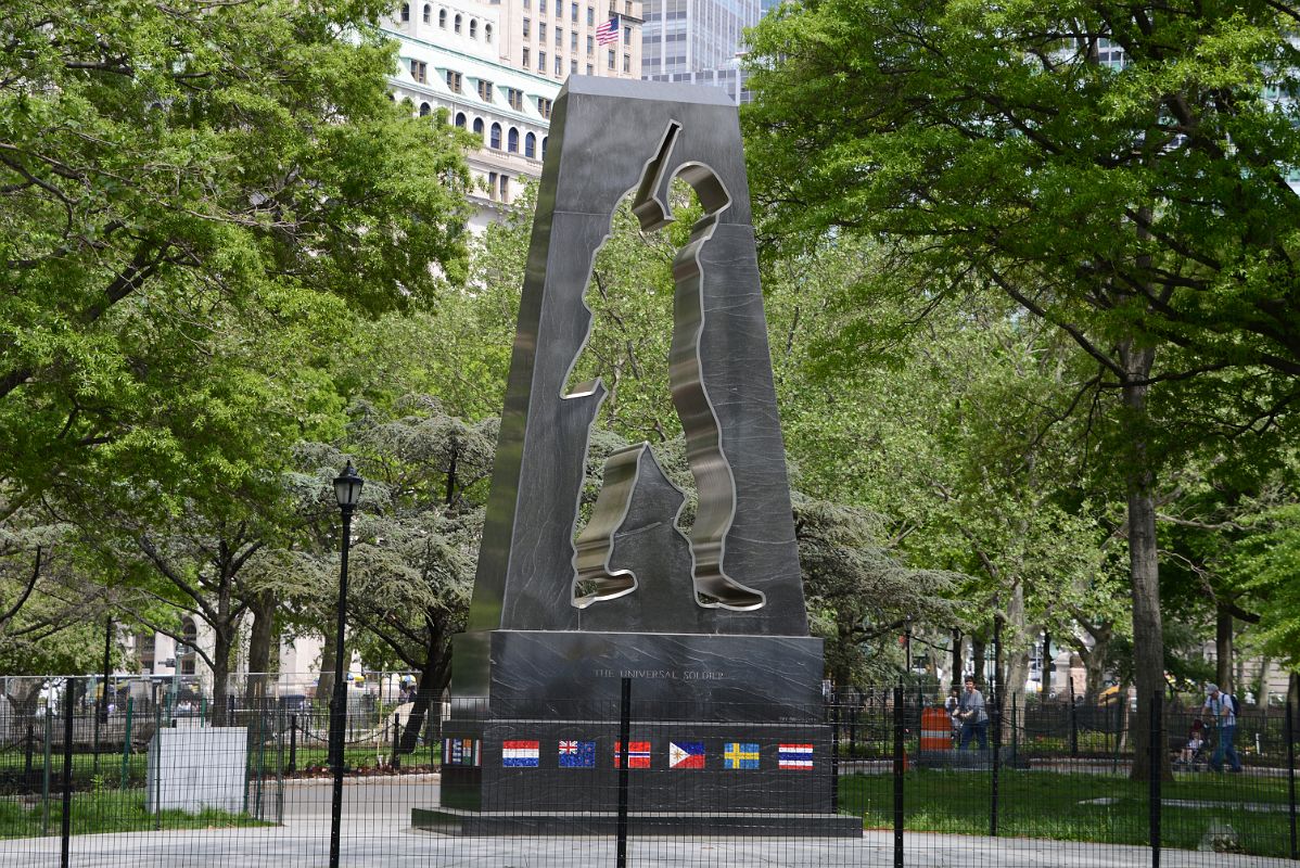 25-04 The Universal Soldier Monument By Mac Adams Honours Military Personnel In The Korean Conflict Battery Park In New York Financial District